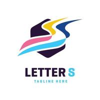 lettre de conception de logo s vecteur