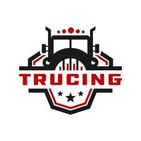 logo de l'industrie des camions de transport vecteur