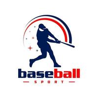 création de logo de baseball sportif vecteur