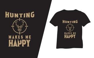 modèle de conception de t-shirt de chasse vecteur