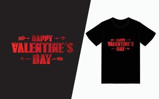 modèle de conception de t-shirt typographie saint valentin vecteur