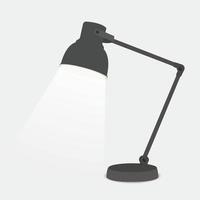 lampe de table noire vecteur