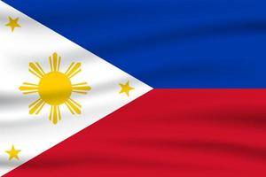 brandissant le drapeau des philippines. drapeau des philippines. illustration vectorielle de l'icône 3d de la thaïlande vecteur