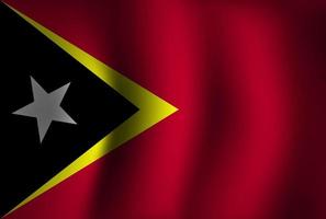 fond de drapeau timor leste agitant 3d. fond d'écran de la bannière de la fête nationale de l'indépendance vecteur