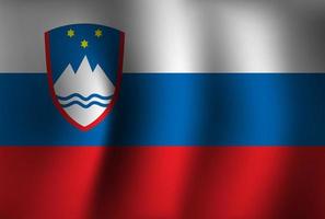 fond de drapeau de la Slovénie en agitant 3d. fond d'écran de la bannière de la fête nationale de l'indépendance vecteur