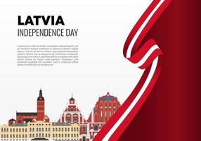 affiche de fond de la fête de l'indépendance de la lettonie pour la célébration nationale. vecteur