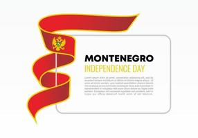 affiche de fond de la fête de lindépendance du monténégro pour la célébration nationale vecteur
