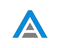 forme de triangle avec la lettre a au milieu vecteur