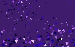 modèle vectoriel violet clair avec cristaux, triangles.