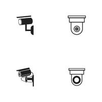 illustration vectorielle du symbole de la vidéosurveillance et de la caméra vecteur