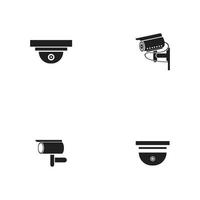 illustration vectorielle du symbole de la vidéosurveillance et de la caméra vecteur