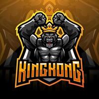 création de logo de mascotte kingkong esport vecteur