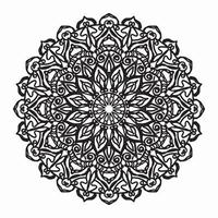 motif en forme de mandala pour henné, mehndi, tatouage, décoration. décoration décorative dans un style oriental ethnique. goudron de la page du livre. vecteur