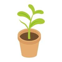 concepts de plantes en pot vecteur