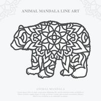 mandala animal. éléments décoratifs vintage. motif oriental, illustration vectorielle. vecteur