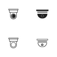 illustration vectorielle du symbole de la vidéosurveillance et de la caméra vecteur