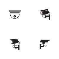 illustration vectorielle du symbole de la vidéosurveillance et de la caméra vecteur