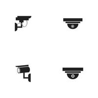 illustration vectorielle du symbole de la vidéosurveillance et de la caméra vecteur