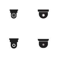 illustration vectorielle du symbole de la vidéosurveillance et de la caméra vecteur