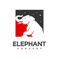 modèle de conception de logo d'éléphant vecteur