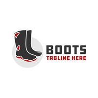 logo de bottes industrielles imperméables vecteur