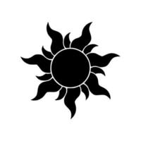conception simple d'icône de soleil vecteur