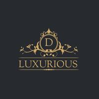 modèle de logo de luxe en vecteur pour restaurant, redevance, boutique, café, hôtel, héraldique, bijoux, mode et autres illustrations vectorielles