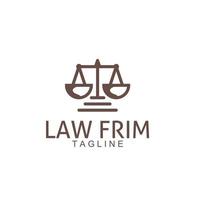 modèle de conception de logo de cabinet d'avocats, avocat ou juge du jury, vecteur