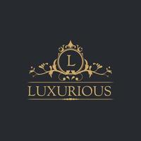 modèle de logo de luxe en vecteur pour restaurant, redevance, boutique, café, hôtel, héraldique, bijoux, mode et autres illustrations vectorielles