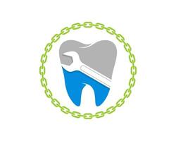 Réparation des dents et de la clé à l'intérieur de l'étrier du cercle vecteur