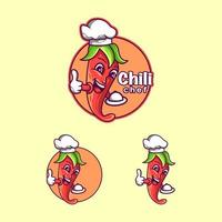 personnage de chef chili vecteur
