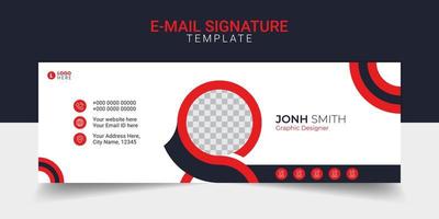 signature de courrier électronique conception de modèle de pied de page d'entreprise créative moderne. vecteur