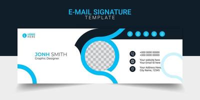 signature de courrier électronique conception de modèle de pied de page d'entreprise créative moderne.