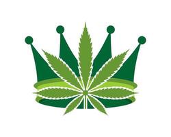 roi du cannabis avec couronne vecteur