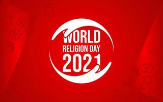 vecteur de la journée mondiale de la religion 2021