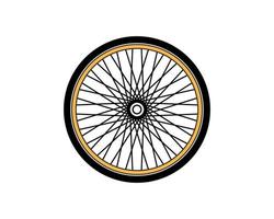 illustration d'art de vecteur de roue de bicyclette