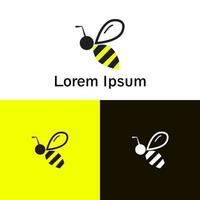 création de logo d'abeille colorée. création de logo simple pour l'identité de la marque. vecteur