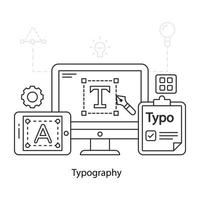 typographie illustration design créatif vecteur