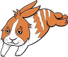 dessin animé lapin nain somnolent personnage animal comique vecteur
