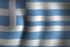 fond de drapeau de la grèce en agitant 3d. fond d'écran de la bannière de la fête nationale de l'indépendance vecteur