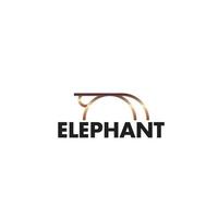 icône d'éléphant simple pour le symbole du zoo vecteur