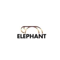 icône d'éléphant simple pour le symbole du zoo vecteur