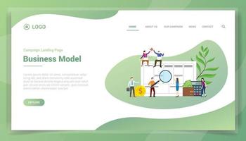 concept commercial de modèle d'entreprise pour la page d'accueil de destination du modèle de site Web vecteur