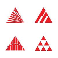 création de logo d'icône de modèle de forme de triangle vecteur