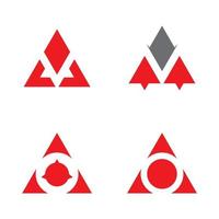 création de logo d'icône de modèle de forme de triangle vecteur
