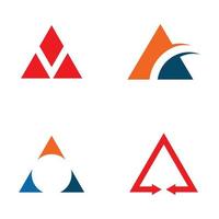 création de logo d'icône de modèle de forme de triangle vecteur