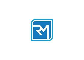 rm lettre initiale de conception de logo moderne modèle d'icône vecteur