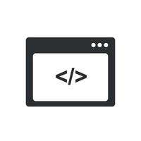 api, codage, code, vecteur de programmation web isolé icône plate vecteur gratuit