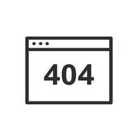 404 page d'erreur vecteur isolé icône plate vecteur gratuit