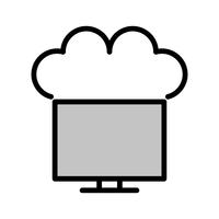 Connecté au Cloud Icon Design vecteur